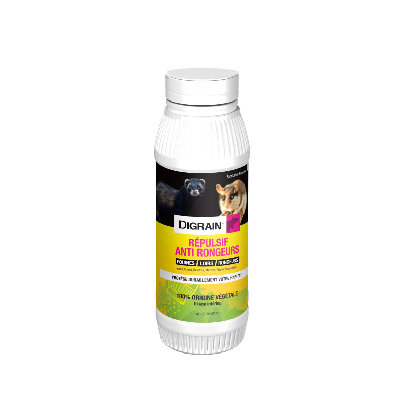 Digrain Répulsif Anti-Rongeurs 500g – Poudre Naturelle Fouines, Loirs & Rats
