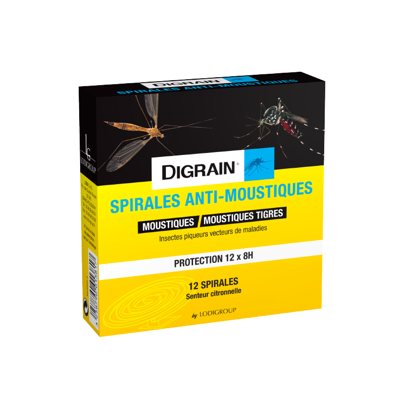 Digrain Spirales Anti-Moustiques – Lot de 12